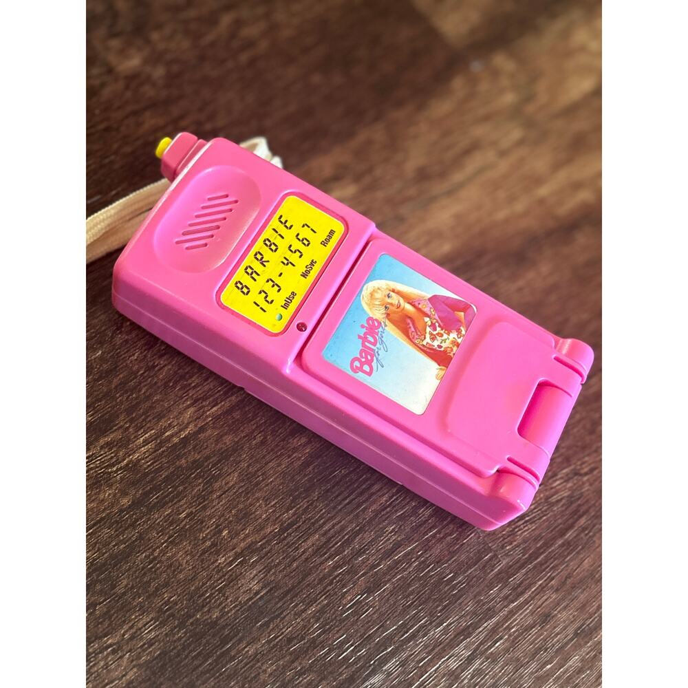 Vintage Barbie Super Talking Flip Phone Toy Electronic 1990s Mattel B125-B-A